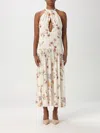 Twinset Floral-print Crepe Dress In Multicolor