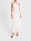 Twinset Lace-embellished Satin Dress In White