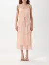 Twinset Twin-set Elegant Polyester Dress Design In Pink