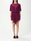 Twinset Purple Viscose Mini Dress In Rot