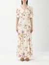 Twinset Floral-print Crepe Dress In White
