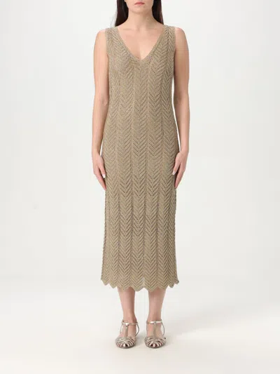 TWINSET DRESS TWINSET WOMAN COLOR GOLD,427062047