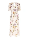 Twinset Floral-print Crepe Dress In White