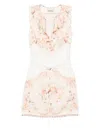 Twinset Floral-printed Mini Dress In White