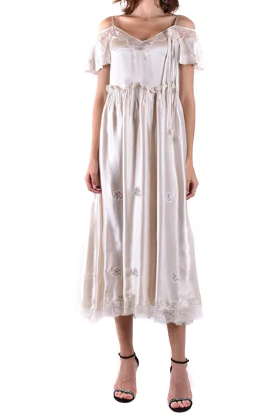 Twinset Dress White In Multi