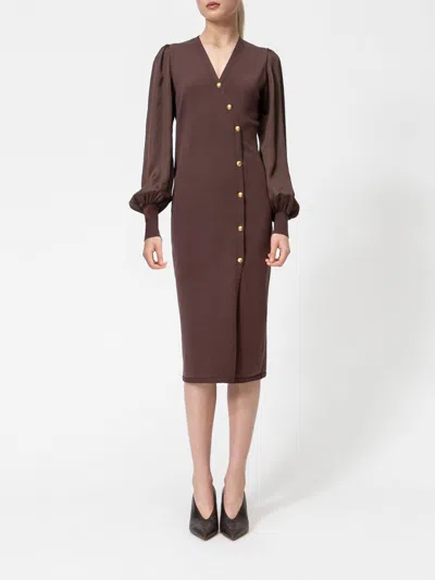 Twinset Dress Woman Color Coffee In Brown