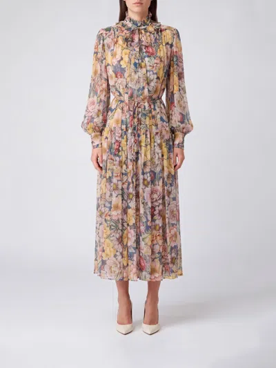 Twinset Dress Woman Color Indigo In Multi