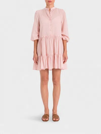 Twinset Ruffled Shirt Dress In Pink