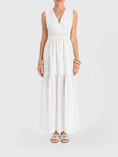 Twinset V-neck Sleeveless Dress In Blue