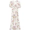 Twinset Floral-print Crepe Dress In White