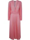 Twinset Twin-set Wrap Midi Dress With Deep V-neckline