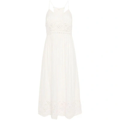 Twinset Crochet-detailing Dress In Neutrals