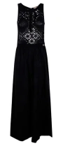 Twinset Twin-set Black Cotton Blend Dresses In Black