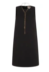 Twinset Sleeveless Mini Dress In Black