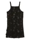 Twinset Boucl Short Dress With Embroidery In Black