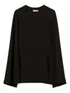 Twinset V-neck Cape Dress In Black