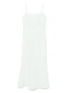 Twinset Aqua Green Midi Dress With Side Slit In Green