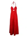 Twinset Twin-set Hibiscus Red Cotton Dresses In Red