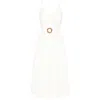 Twinset Floral-embroidered Dress In Neutrals