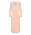 Twinset Pink Lace Long Dress In Pink