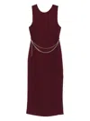 Twinset Vestido Midi - Rojo Oscuro In Burgundy
