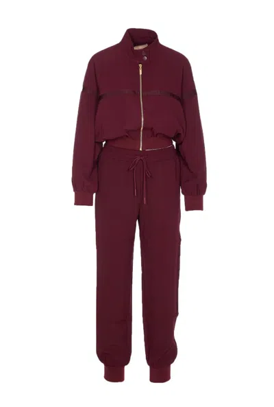 Twinset Embroidered-logo Track Suit In Red