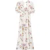 Twinset Floral-print Crepe Dress In White