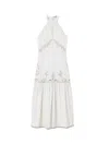 Twinset Robe Longue Avec Broderies In White