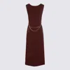 Twinset Vestido Midi - Rojo Oscuro In Burgundy