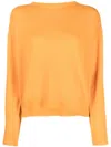 Twinset Drop-shoulder Cashmere Jumper In Orange
