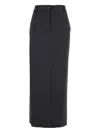 Twinset Elastic-waist Maxi Pencil Skirt In Gray