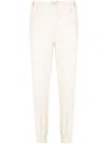 Twinset Elasticated-cuff Cropped Trousers In Neutrals