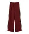 Twinset Wide Scuba Trousers In Burgundy
