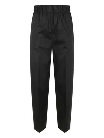 Twinset Elasticated-waist Trousers In Black