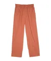 Twinset Wide Leg Trousers Elastic Waistband In Orange