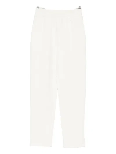 Twinset Elasticated-waistband Trousers In White