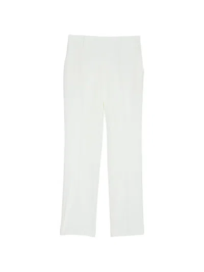 Twinset Elasticated-waistband Straight-leg Trousers In White
