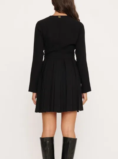 Twinset Twin-set Elegant Polyester Dress In Black