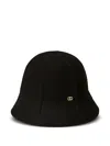 Twinset Chapeau En Drap De Laine In Black