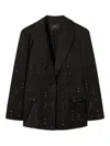 Twinset Embellished Crystal Blazer In Black