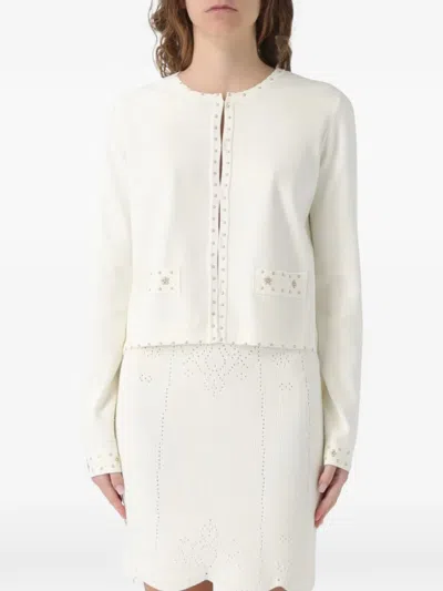 Twinset Embellished Jacket In Neutral