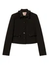 Twinset Embellished Long-sleeve Blazer In Black