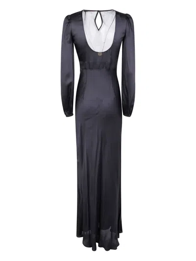 Twinset Embellished Long-sleeved Dress In Black