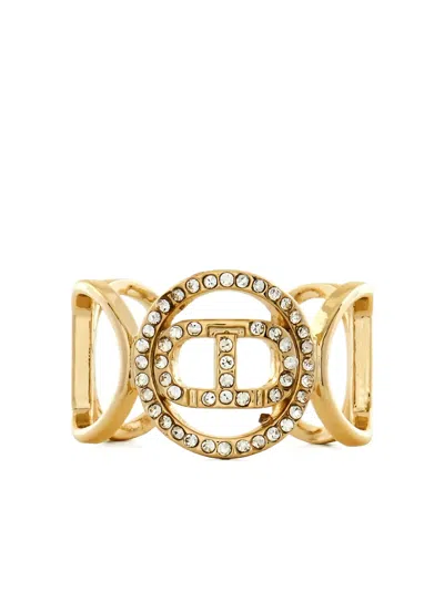 Twinset Embellished Open Ring In Gold