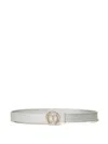 Twinset Embellished Oval-buckle Belt In Metallic