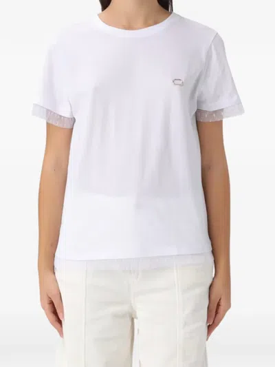 Twinset Embellished T-shirt In White