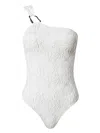 Twinset Embossed-floral Pattern Swimsuit In White