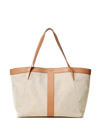Twinset Embossed-logo Tote Bag In Neutral