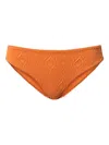 Twinset Embossed-pattern Bikini Bottom In Orange