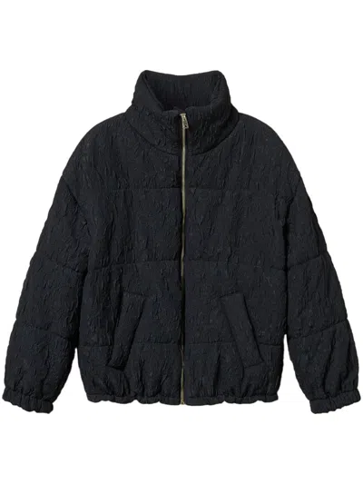 Twinset Embossed Puffer Jacket In Black